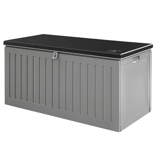 Gardeon Outdoor Storage Box Container Lockable Indoor Toy Tools Shed Garden | Grey