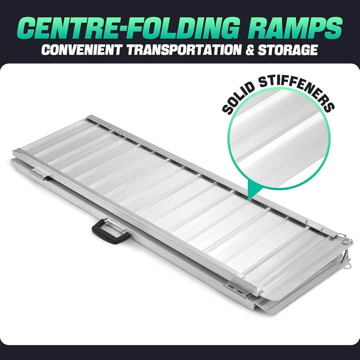 Folding Wheelchair Ramp Steps Stairs, Portable Threshold Mobility Aluminium Loading Access