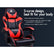 Gaming Chair with Massage and Footrest, Height Adjustable Racing Chair with SGS Listed Gas-Lift, Max 180kg