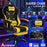 Gaming Chair with Massage and Footrest, Height Adjustable Racing Chair with SGS Listed Gas-Lift, Max 180kg