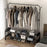 Heavy Duty Freestanding Hanger Metal Clothes Rack, Double-Rail Garment Rack with Shelves Minimalism Coat Rack