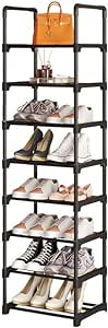 Shoe Rack 8Tiers Tall Shoe Rack for Entryway 18-20 Pairs Shoe and Boots Organizer Storage Shelf Space Saving Large Shoe Tower