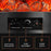 1800W Electric Fireplace Freestanding Stove Heater LED Flame Effect Log Fire,2 Heat Modes,Adjustable Temperture Control