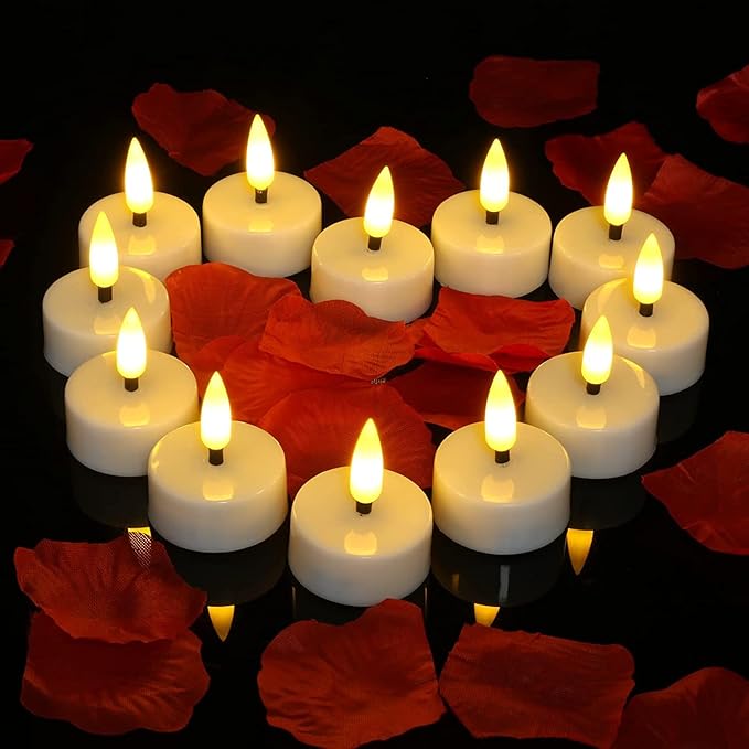 12pcs Flickering Flameless Candles Battery Operated LED Candles for Wedding Home Xmas Decor Birthday Halloweens