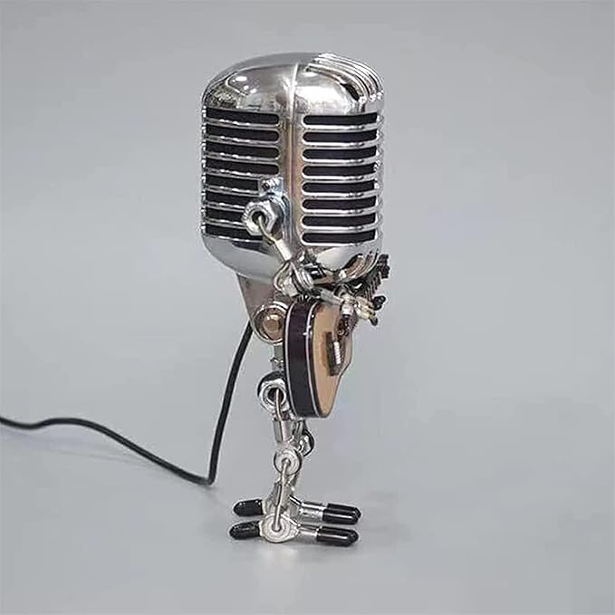 Microphone Robot Desk Lamp Robot Desk Lamp with A Guitar with LED