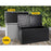 Gardeon Outdoor Storage Box Container Lockable Indoor Toy Tools Shed Garden | Black