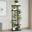 6 Tier Plant Stand, Indoor Wood Flower Stand Outdoor Tiered Plant Shelf Display Rack for Multiple Plants Suitable for Window Garden Corner Balcony Living Room