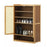 Shoe Storage Cabinet Shoes Rack Organiser Shelf 2 Doors Rattan Brown