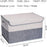 2 Pack Foldable Storage Cube Bins Boxes with Lids and Handles Baskets Linen Organizers Stackable Box 29L,  (Gray + Beige)