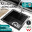 ALFORDSON Stainless Steel Kitchen Sink, 340 x 310 x 175mm, Water Basin Sinks with 3mm Thick Edge and Nano Coating,Black Color