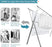 2.4m Clothes Drying Rack, Drying Rack Clothing Folding Indoor Outdoor,Garment Rack with 20 Windproof Hooks