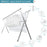 2.4m Clothes Drying Rack, Drying Rack Clothing Folding Indoor Outdoor,Garment Rack with 20 Windproof Hooks