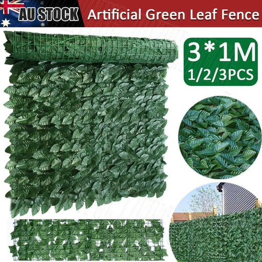 Artificial Plant Wall Panels Leaf Hedge Vertical Garden Ivy Mat Foliage, 3 by 1m/ 6 by 1m