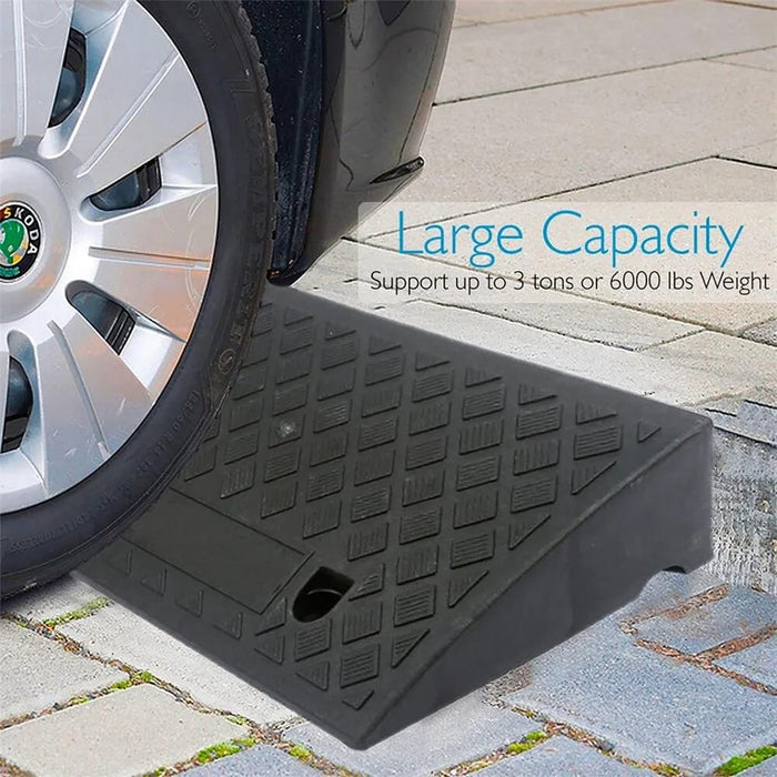 1/2x Kerb Ramp Curb Ramps Heavy Duty Driveway Threshold Ramps Rubber Kerb Ramps