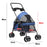 Dog Stroller Pet Pram Cat Travel Foldable Pushchair Puppy Trolley 4 Wheels