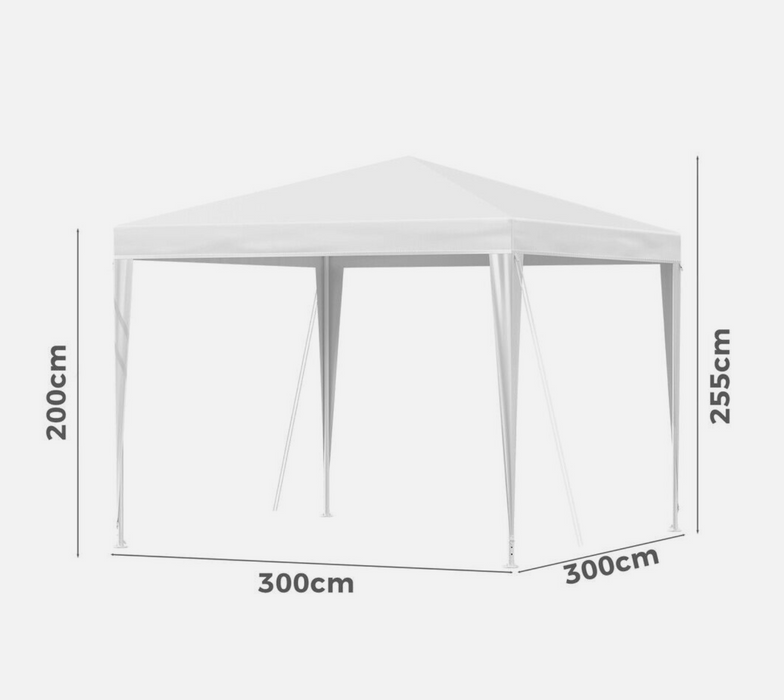 Gazebo 3x3 Outdoor Wedding Party Tent Camping Shelter Portable White