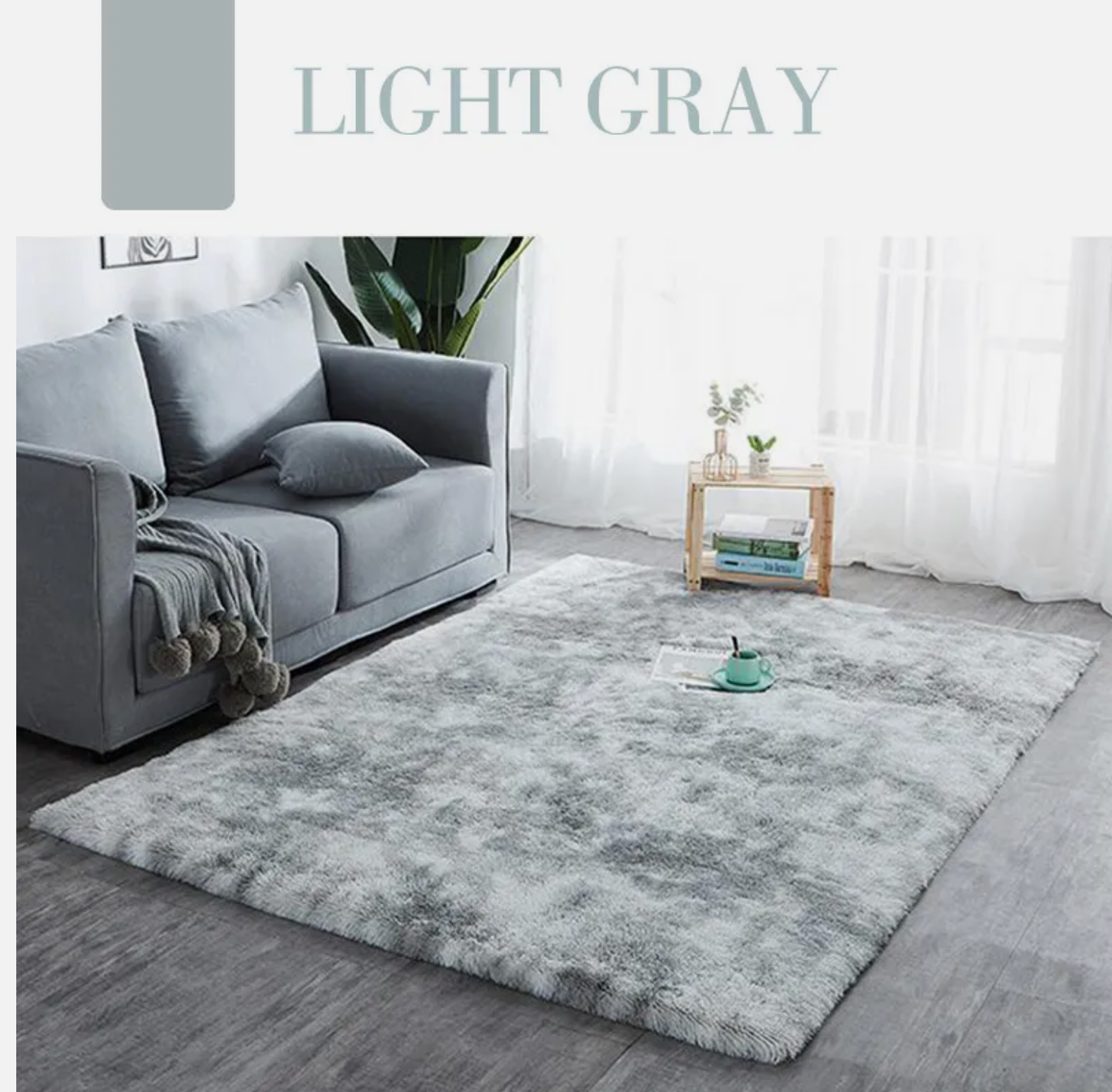 Floor Rug Rugs Fluffy Area Carpet Shaggy Soft Large Pads Living Room Bedroom Pad Light 160 x 230cm