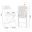 Portable Commercial Folding Chair Seat Event Set for Outdoor Garden White