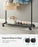 Clothes Rack with Wheels, Metal Clothing Rack for Hanging Clothes, Garment Rack with Mesh Shelf