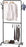 Double Rod Garment Rack With Wheels and Hooks, Black