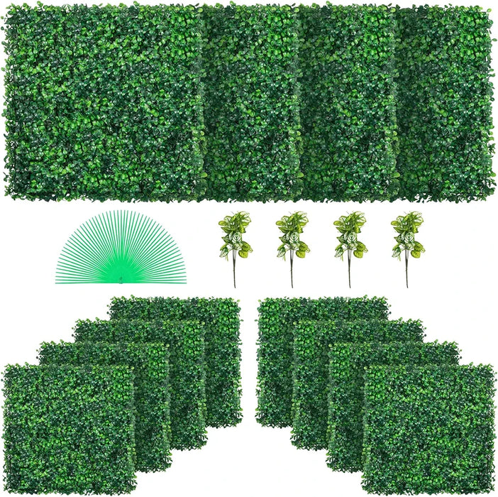 12PCS 20x20inch Grass Wall Panels, Boxwood Hedge Wall Panels, Artificial Grass Backdrop Wall for indoor and outdoor