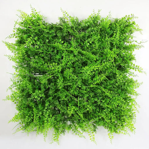 Artifical Grass Wall Panels, Faux Greenery Plant Leaves Hedges, Fake Plastic Green Fern Ivy Topiary Mats for Indoor