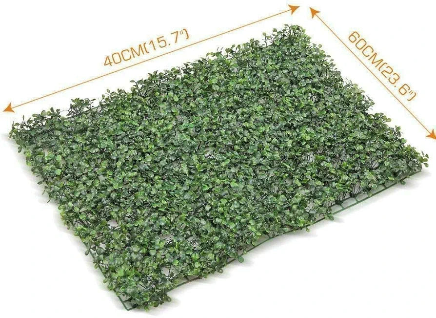 Artificial Hedge Grass Boxwood Garden Green Wall Mat Fence Outdoor x10