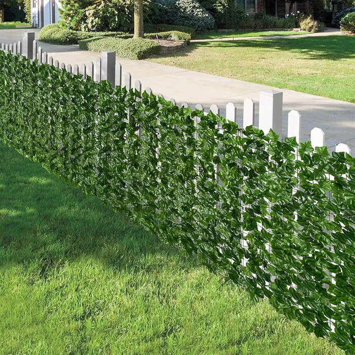 Artificial Faux Ivy Privacy Fence, 300 * 100cm Artificial Hedge Faux Ivy Vine Leaf Greenery Wall Screen, Decorative Trellis Fence