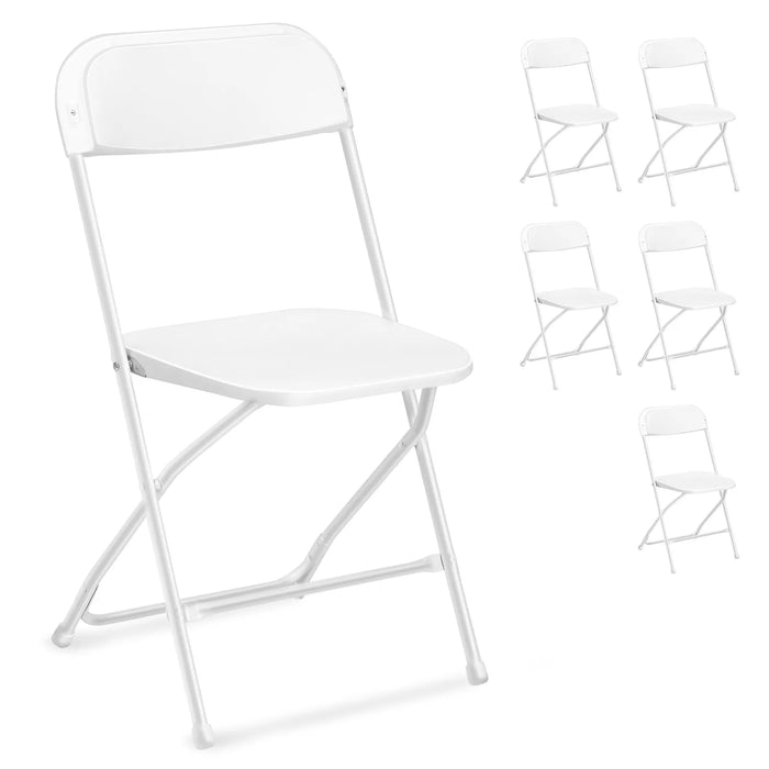 Portable Commercial Folding Chair Seat Event Set for Outdoor Garden White