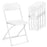 Portable Commercial Folding Chair Seat Event Set for Outdoor Garden White